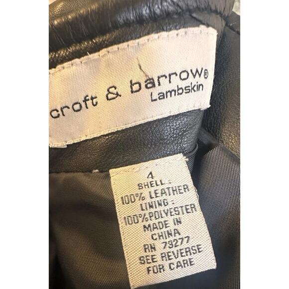 Croft & Barrow Black Lambskin Leather Mini Skirt Women’s Sz 4 Lined Whimsigoth‎ - Picture 3 of 13